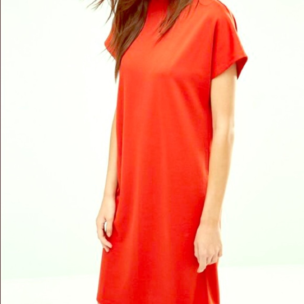 Vila High Neck Clean Dress - Ketchup / M